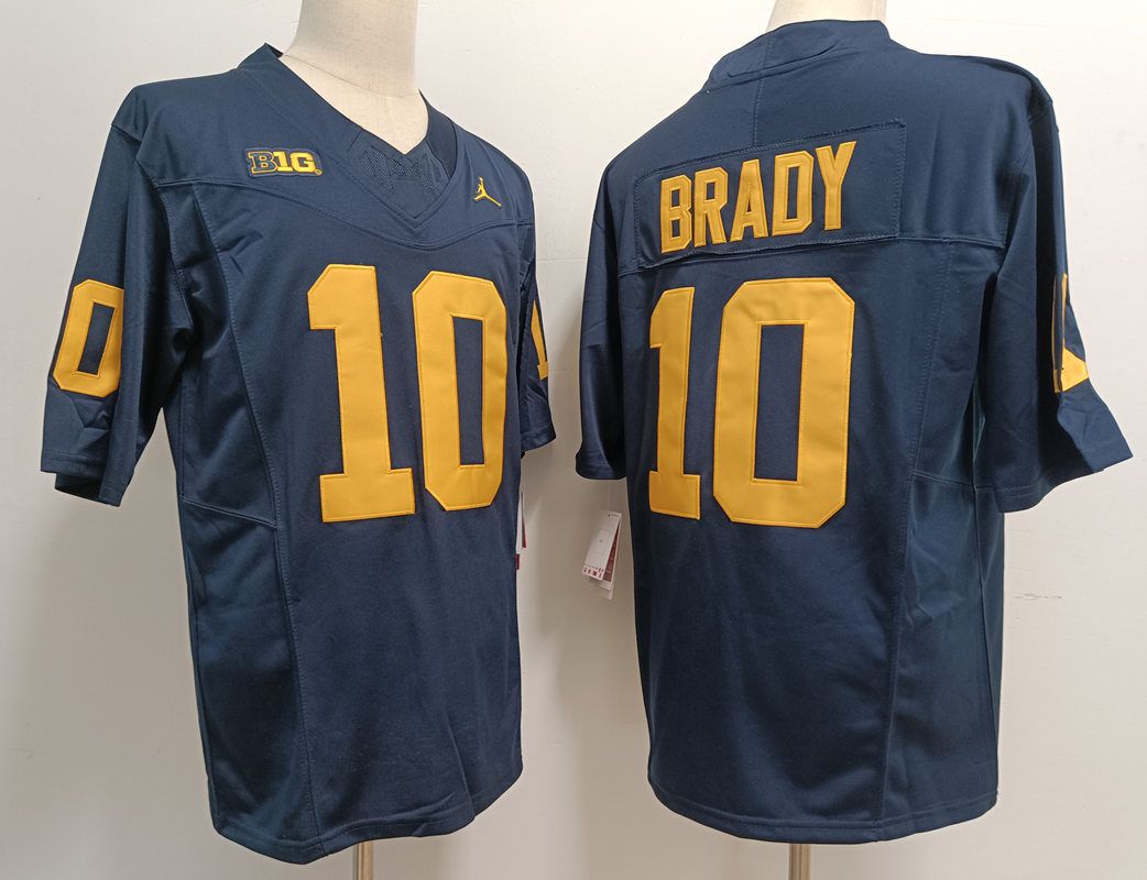 Men Michigan Wolverines #10 Brady Blue 2025 NCAA Jersey